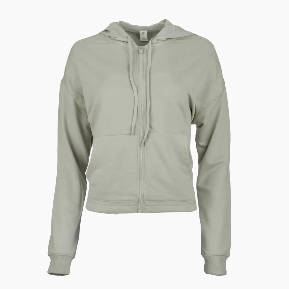 NWT $45 90 Degree by Reflex Women's Terry Brushed Hoodie Jacket